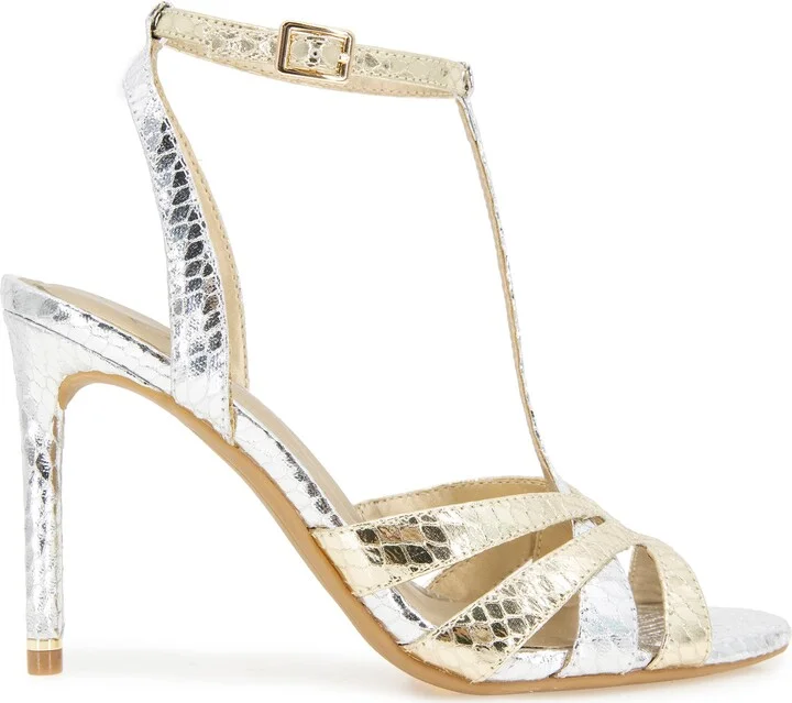 Liona Embossed T-Strap Sandal - Image 11