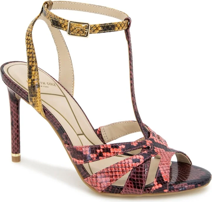 Liona Embossed T-Strap Sandal