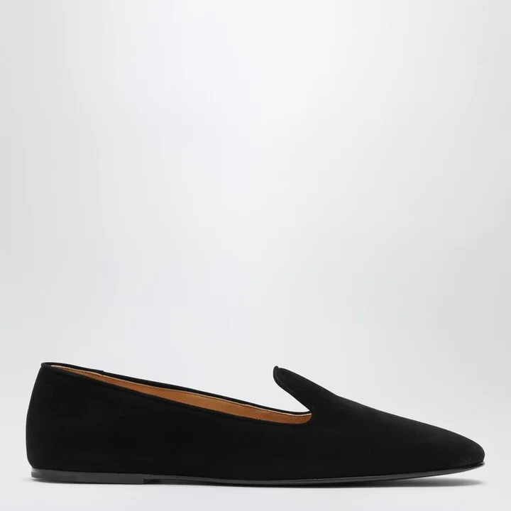Lippi black suede loafer
