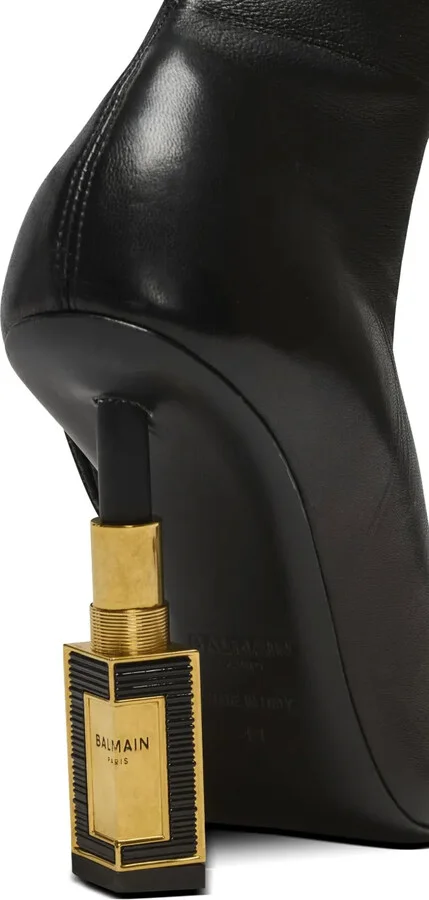 Lipstick thigh-length leather boots - Image 4