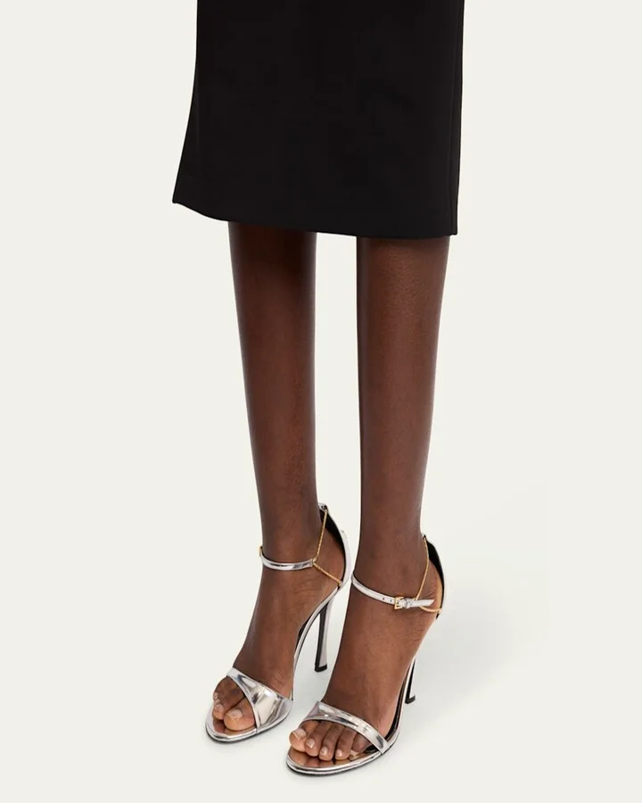 Liquid 4G Metallic Ankle-Strap Sandals - Image 4