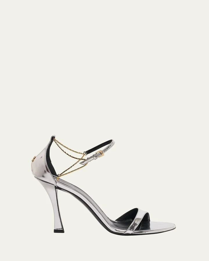 Liquid 4G Metallic Ankle-Strap Sandals