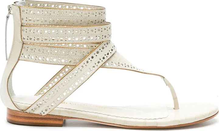 Lis leather flat sandals