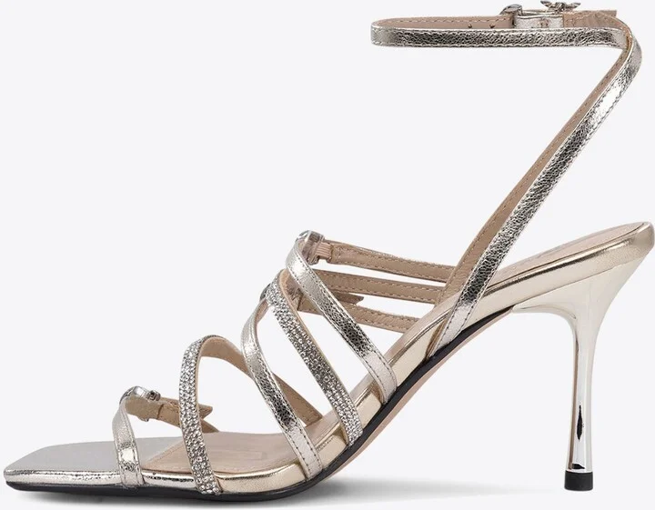 Lisa 85 Crystal-Embellished Leather Sandals - Image 2