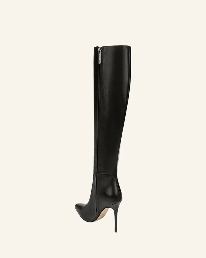 Lisa Leather Stiletto Boots - Image 2