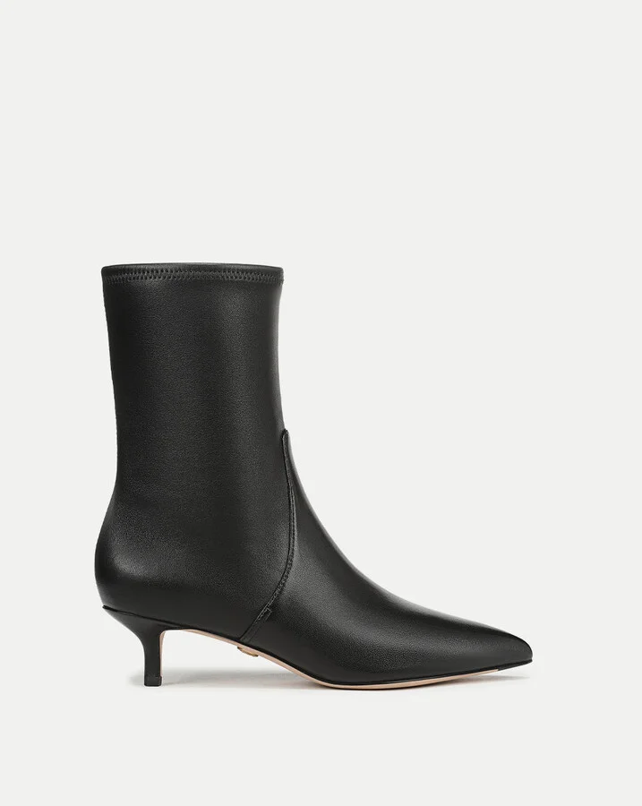 Lisa Stretch Kitten-Heel Bootie