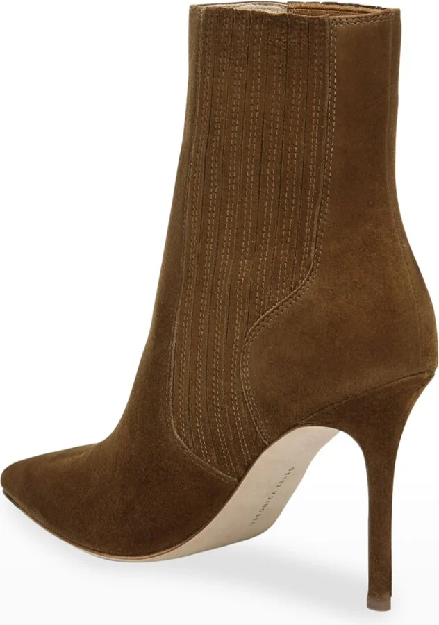 Lisa Suede Stiletto Ankle Booties - Image 3