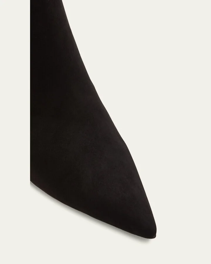 Lisa Suede Stiletto Ankle Booties - Image 2