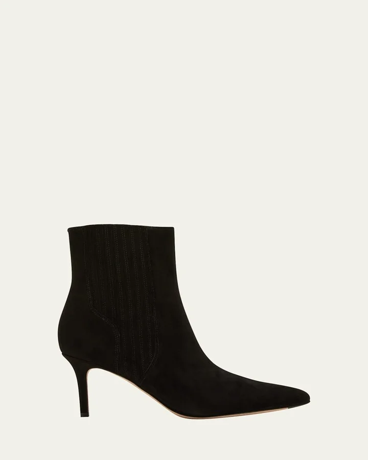 Lisa Suede Stiletto Ankle Booties
