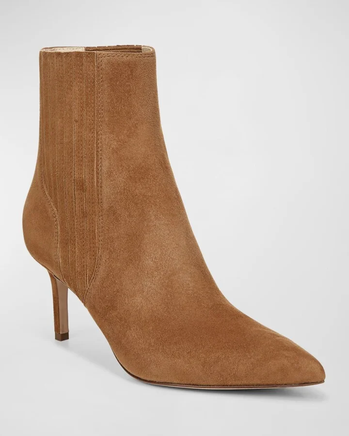 Lisa Suede Stiletto Chelsea Booties - Image 3