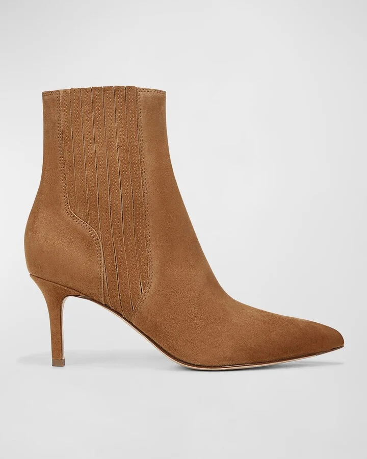 Lisa Suede Stiletto Chelsea Booties