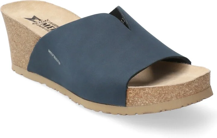 Navy Nubuck Leather