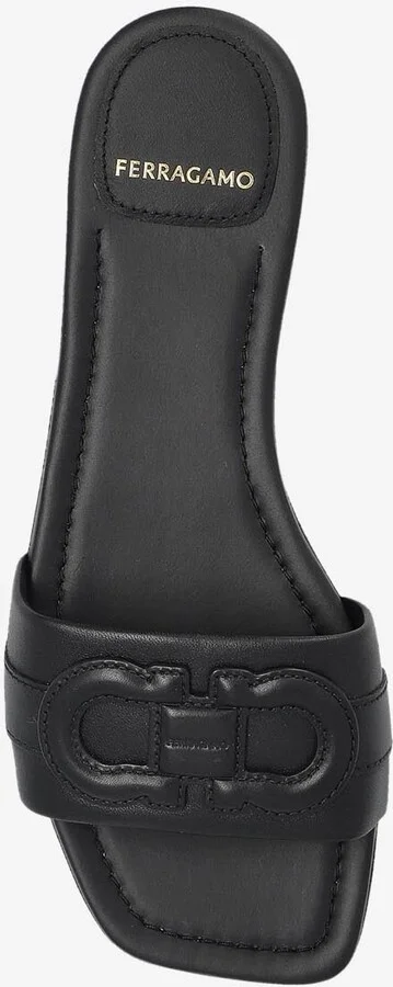 Liss Gancini Leather Slides - Image 3