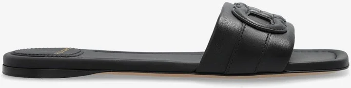 Liss Gancini Leather Slides