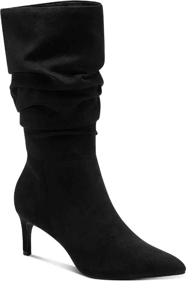 Lissa Womens Fax Suede Slouchy Booties