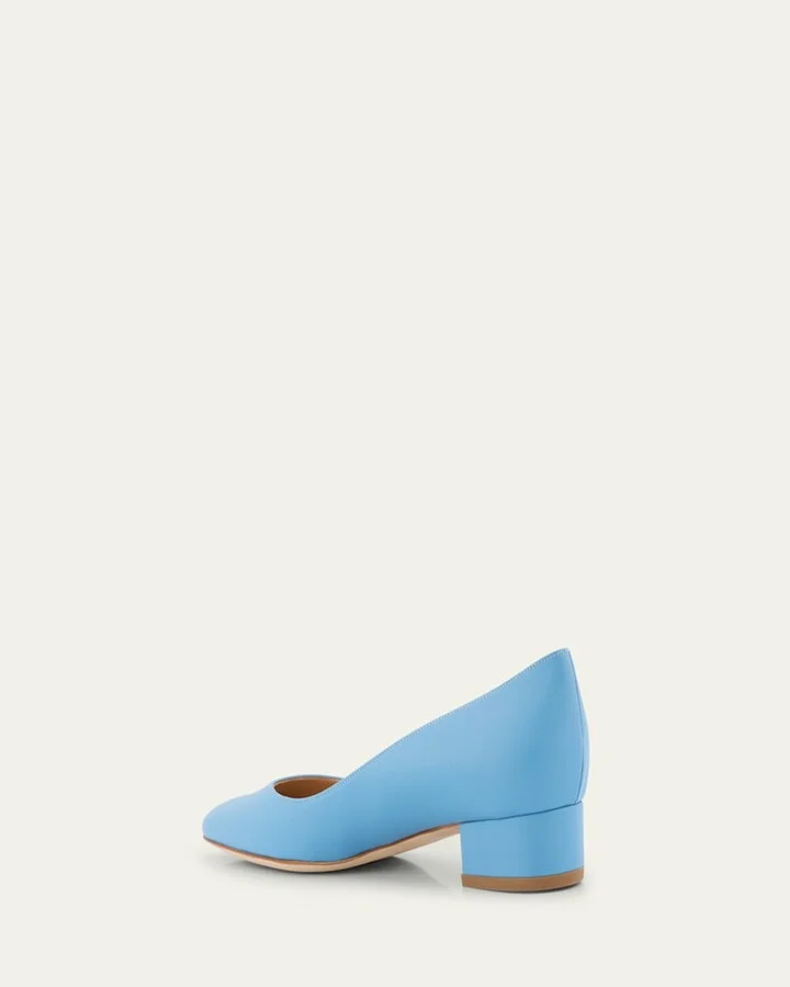 Lista Leather Block-Heel Pumps - Image 3