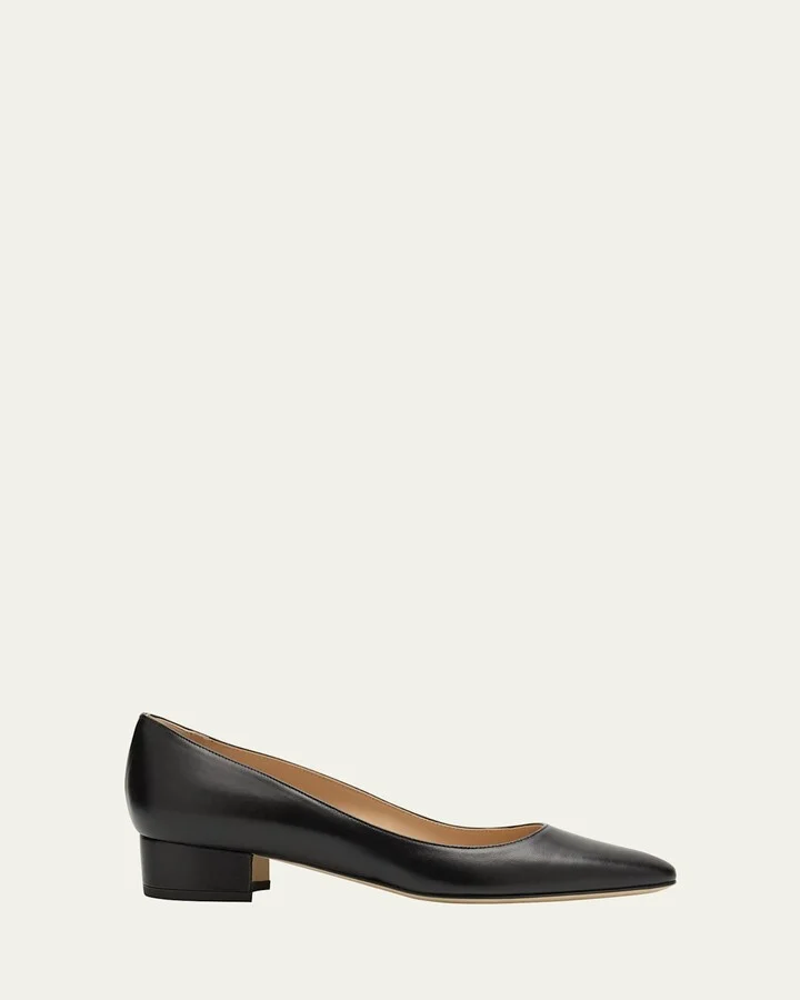 Lista Leather Block-Heel Pumps