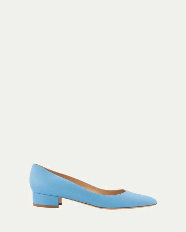 Lista Leather Block-Heel Pumps