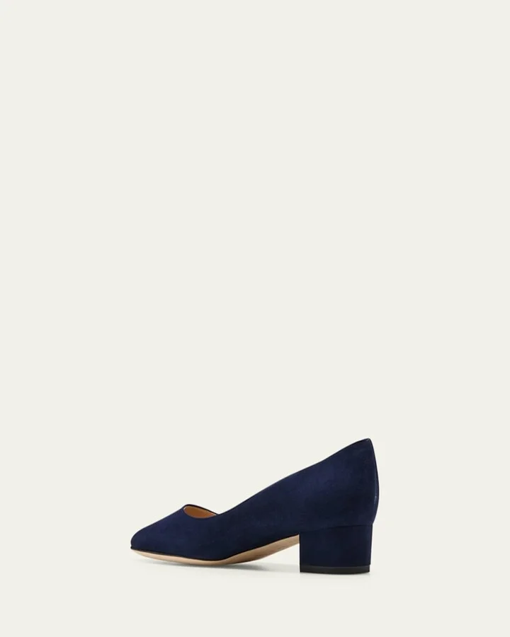 Lista Suede Block-Heel Pumps - Image 2