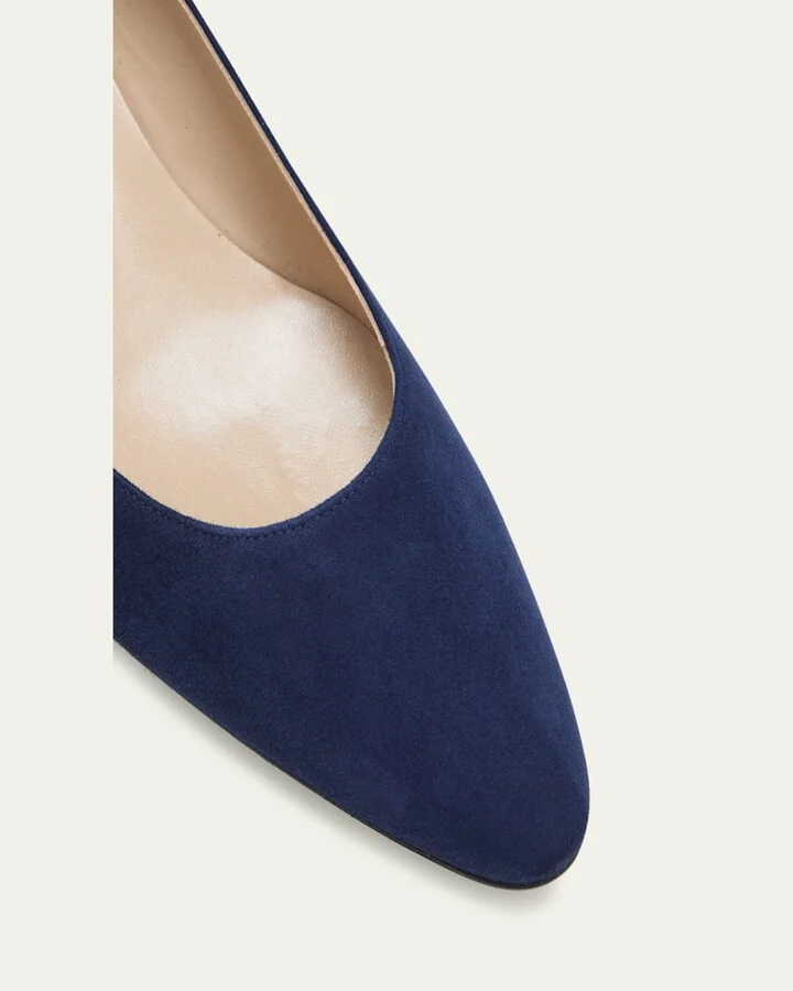 Lista Suede Block-Heel Pumps - Image 10
