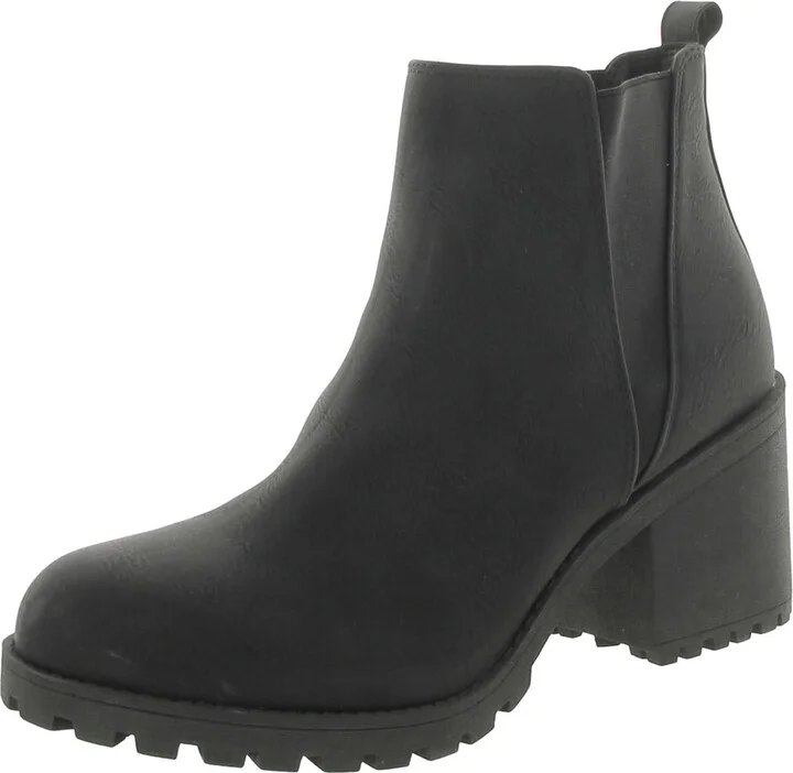Lita Womens Faux Leather Ankle Chelsea Boots