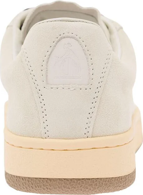 'Lite Curb' White Low Top Sneakers With Oversized Multicolor Laces In Leather Woman - Image 4