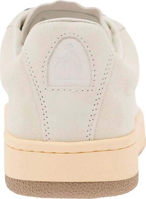 'lite Curb' White Low Top Sneakers With Oversized Multicolor Laces In Leather Woman - Image 4