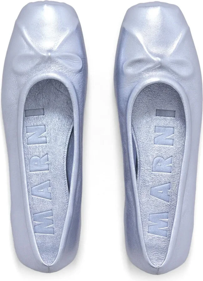 Little Bow metallic ballerina shoes - Image 4