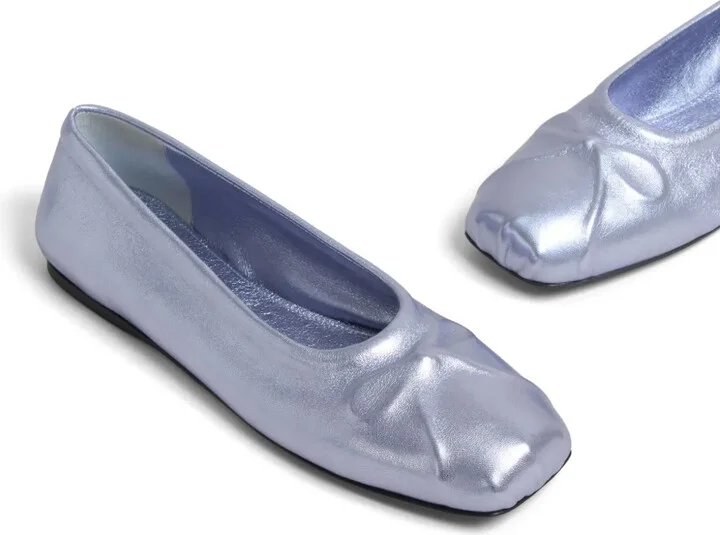 Little Bow metallic ballerina shoes - Image 5