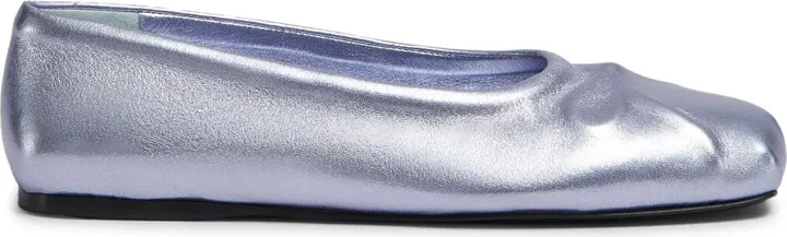 Little Bow metallic ballerina shoes