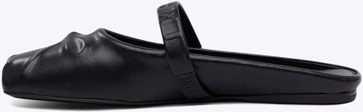 Little Bow Nappa Leather Flat Mules - Image 2