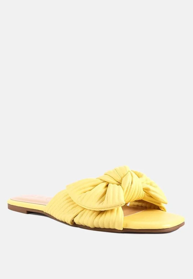 Little Jane Textured Bow Slider Flats - Image 2
