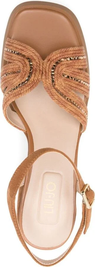 Liu Jo Caramel Brown Sandals With High Block Heel - Image 2