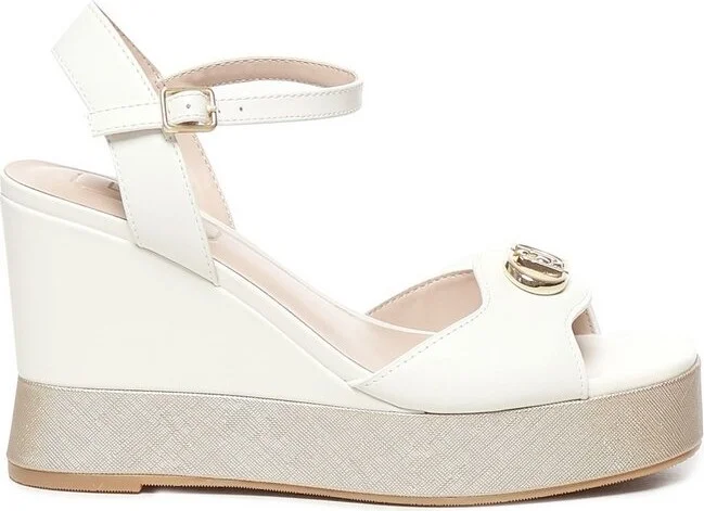 Liu Jo Logo Plaque Wedge Sandals