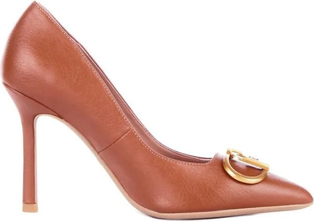 Liu Jo Maxi Logo Plaque Pointed Toe Pumps