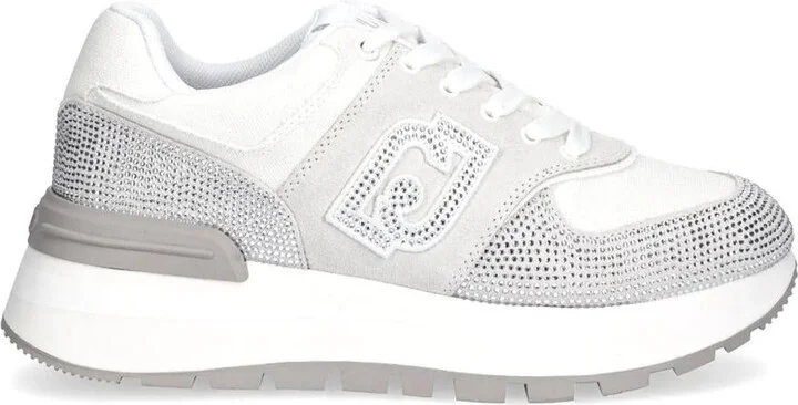 Liu Jo White 'Amazing' Sneakers With Rhinestones