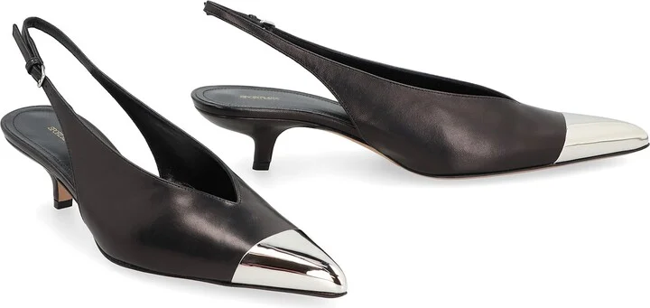 Liuti Leather Slingback Pumps - Image 3