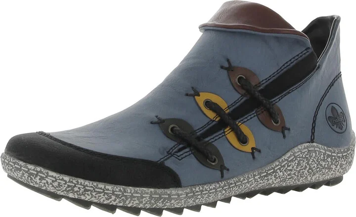 Liv 82 Womens Faux Leather Ankle Booties