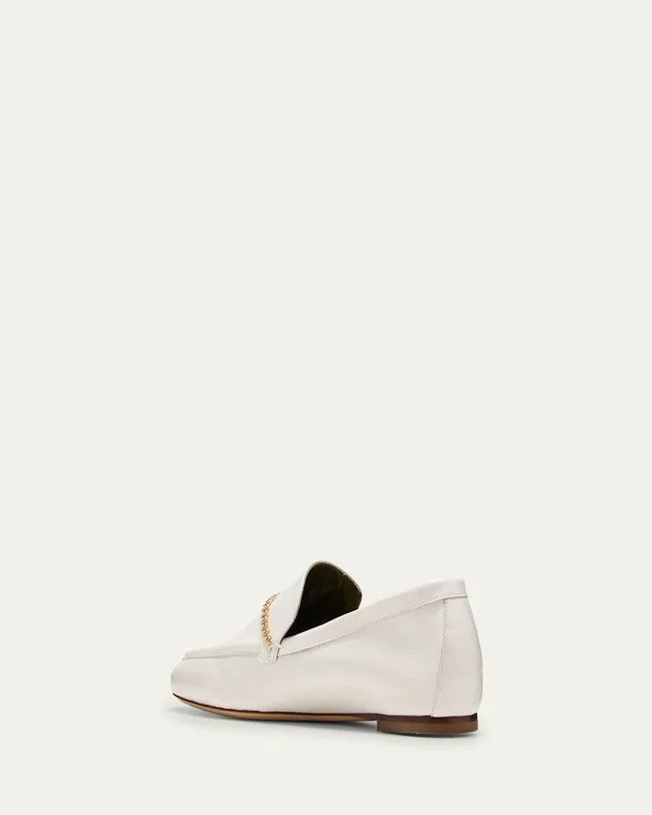 Livia Leather Chain Loafers - Image 2