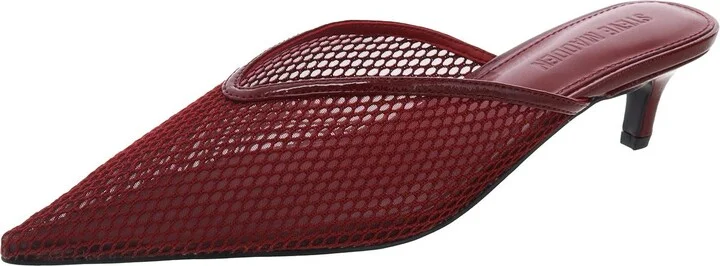 Livia Womens Padded Insole Mesh Kitten Heels