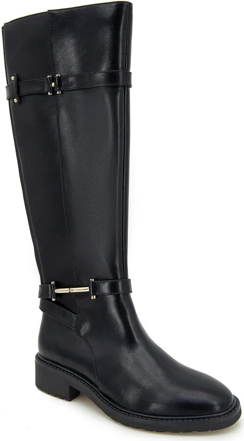 LIVIE Womens Buckle Man Made Knee-High Boots