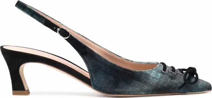 Livv velvet tartan 55mm pumps