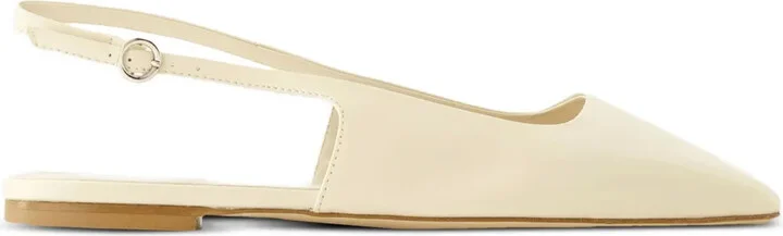 Liya slingback leather flat pumps