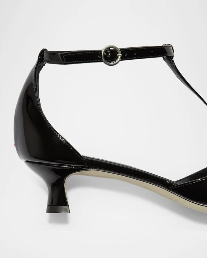 Liz Patent Leather T-Strap Pumps - Image 2