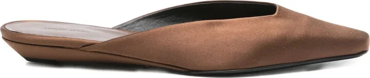 Liz satin pointed-toe mules