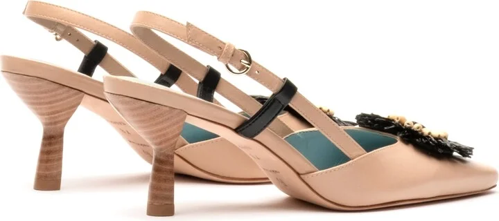 Liza Water Resistant Raffia Slingback Pump - Image 2
