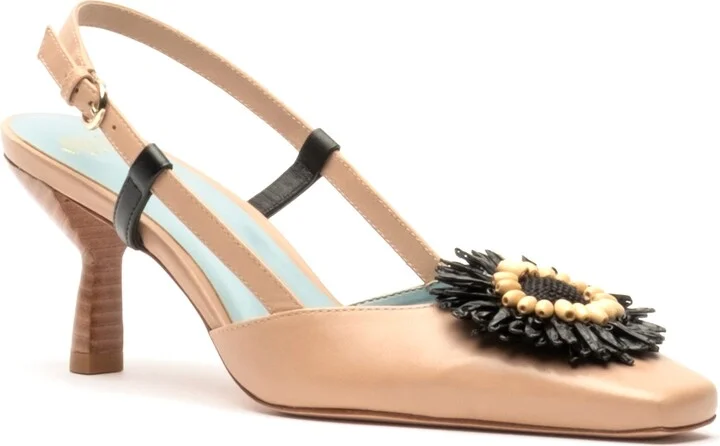Liza Water Resistant Raffia Slingback Pump