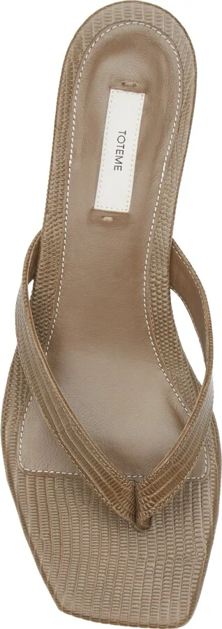 Lizard Embossed Kitten Heel Flip Flop - Image 5