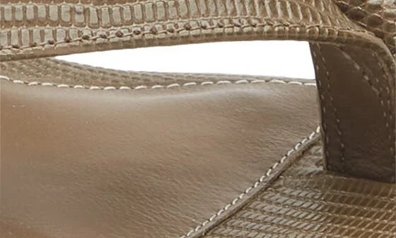 Lizard Embossed Kitten Heel Flip Flop - Image 7