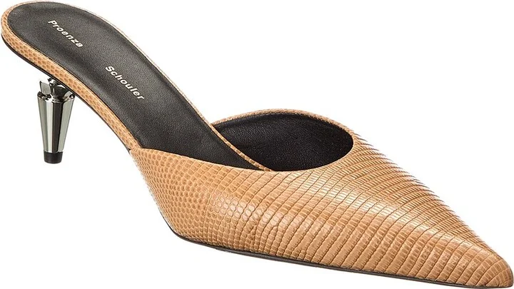Lizard-Embossed Leather Pump